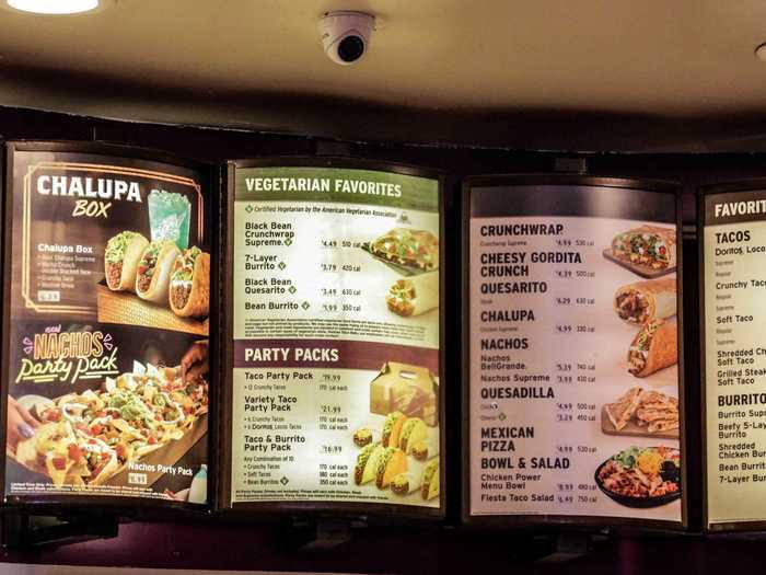 Today, Taco Bell has an expansive menu that offers a lot more than it did in the 1960s.