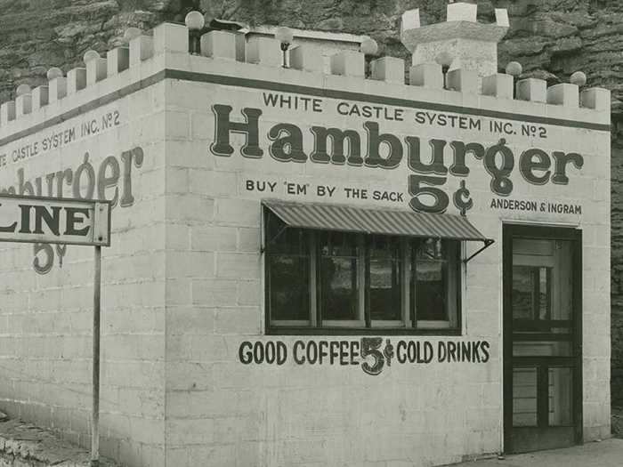 White Castle is regarded as the first fast-food hamburger chain in America. It opened its doors in 1921.