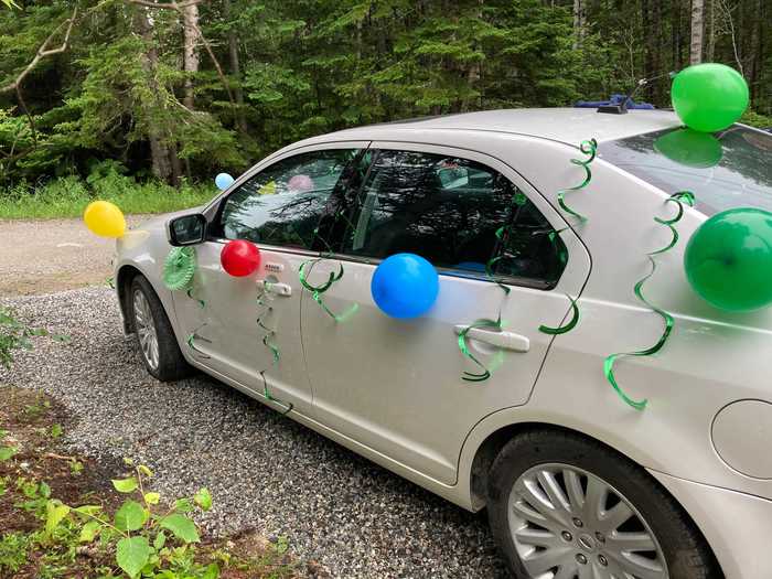 The parade we organized for a neighbor’s 90th birthday.