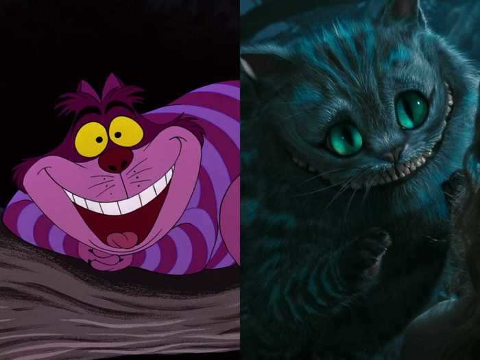 Comedian Stephen Fry played the smiling Cheshire Cat.