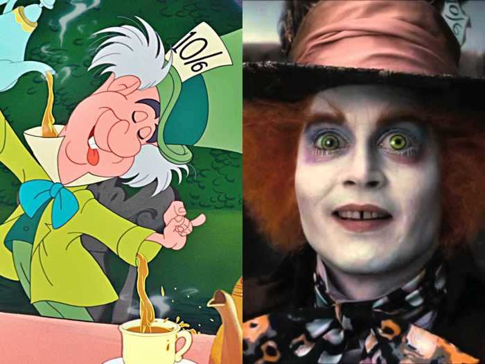 Johnny Depp played a more tortured version of the Mad Hatter.