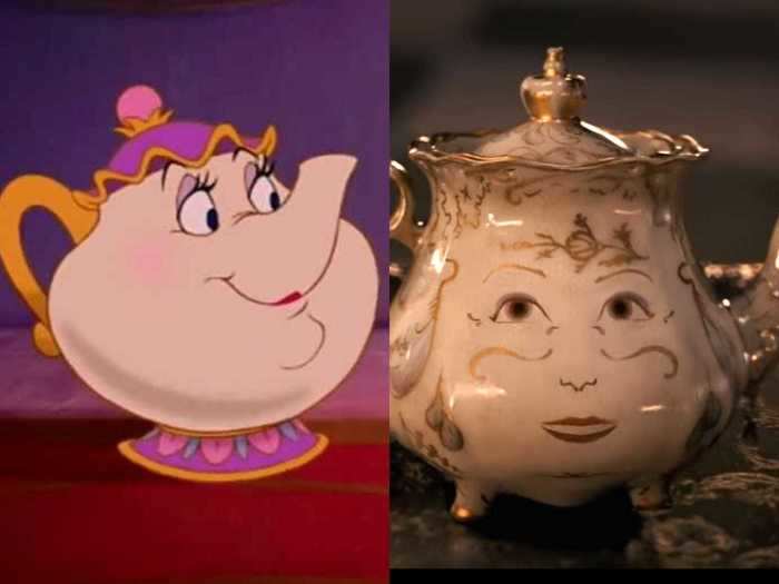 Emma Thompson took over for Angela Lansbury as talking teapot Mrs. Potts.