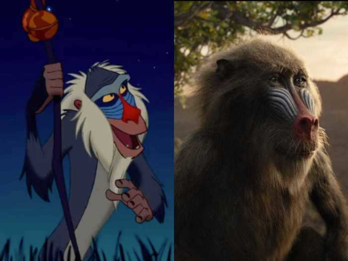 The mystical mandrill shaman Rafiki is played by John Kani.