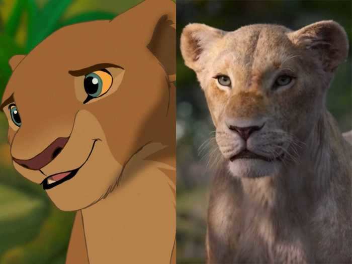 The grown-up Nala is played by the Queen Bey herself, Beyoncé. Once Simba and Nala grow up, they develop feelings for each other.