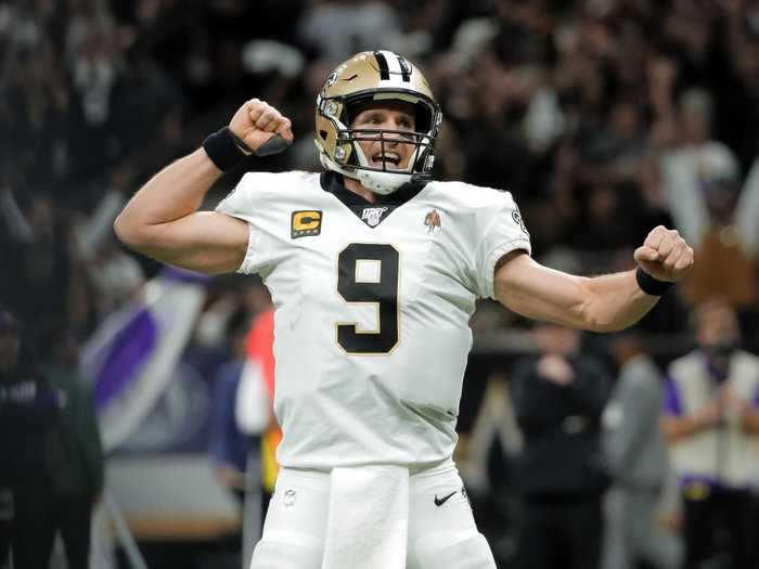 10. Drew Brees — $41,389 per minute