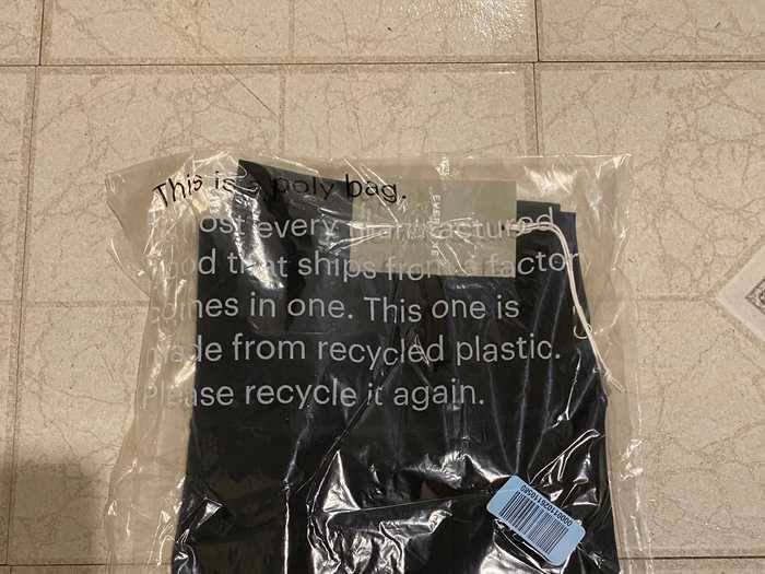 I was really impressed to see that the only thing inside the envelope was my item wrapped in a bag made from recycled plastic.