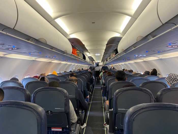 You can often judge an airline by what they warn against during the safety briefing and on this flight, Spirit flight attendants specifically stated that although they