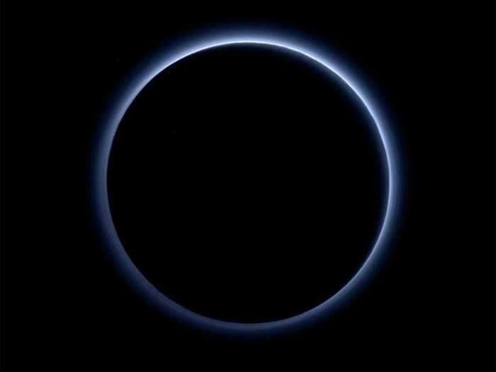 pluto atmosphere blue ring nasa