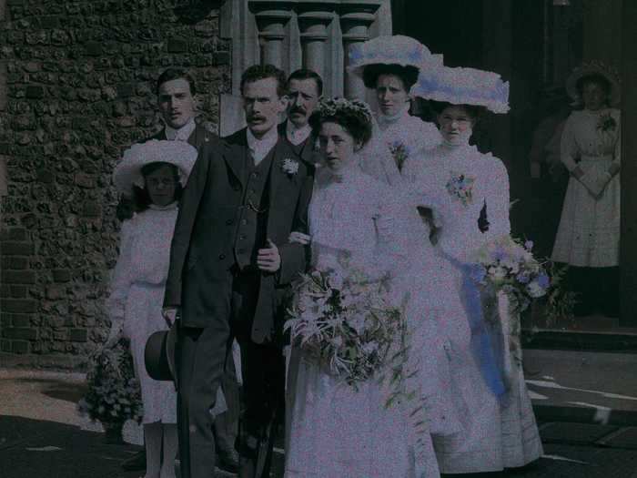 He also photographed a wedding party sometime between 1910 and 1915.