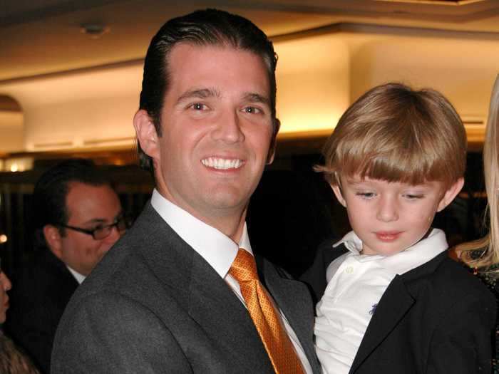 Donald Trump Jr. was 29 years old when younger brother Barron was born.