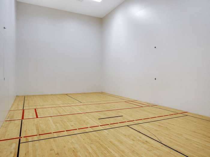 Guests could spend an afternoon playing racquetball in a professional, air-conditioned court ...