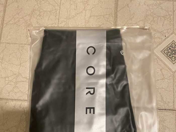 The next day, the leggings arrived in a reusable plastic pouch with other Amazon purchases I had made.