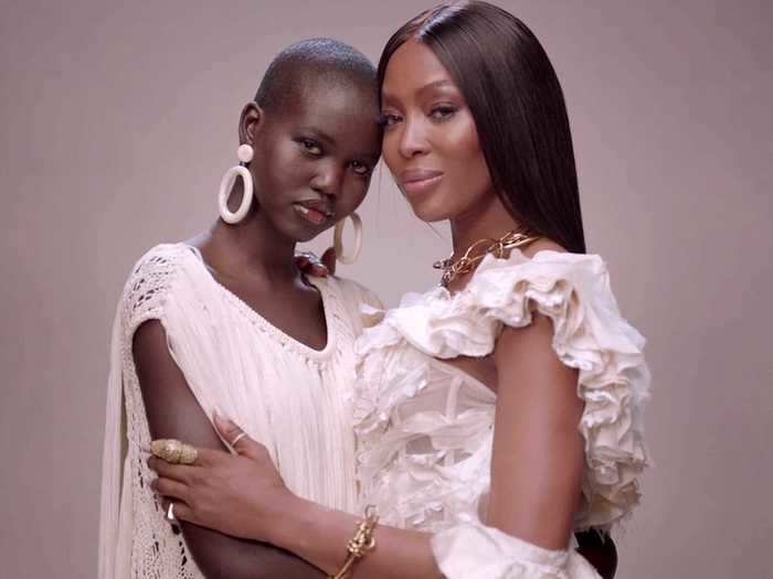 Supermodels Adut Akech and Naomi Campbell also make cameos.