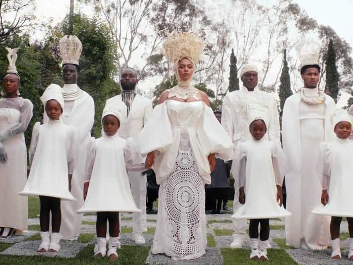 Beyoncé is the queen of the white pieces.