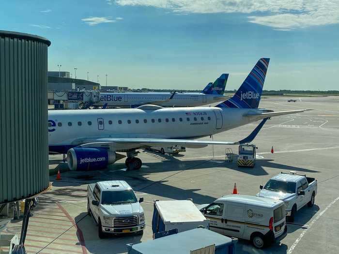 Our aircraft for the two-hour flight to Chicago was the Embraer 190, the smallest in JetBlue