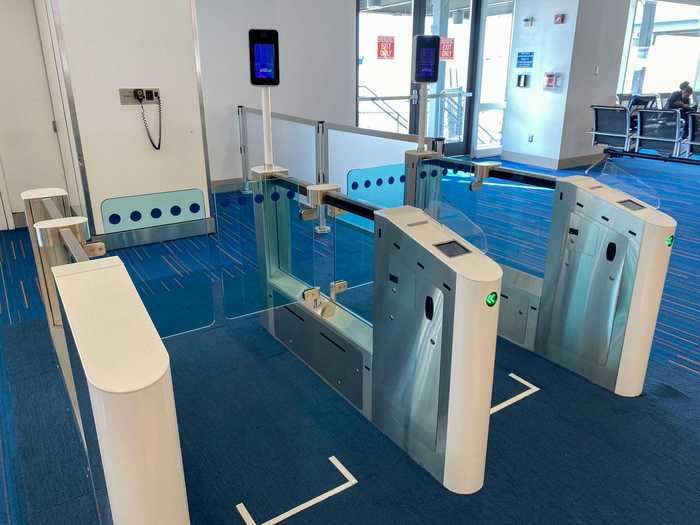 And self-boarding gates had been installed.