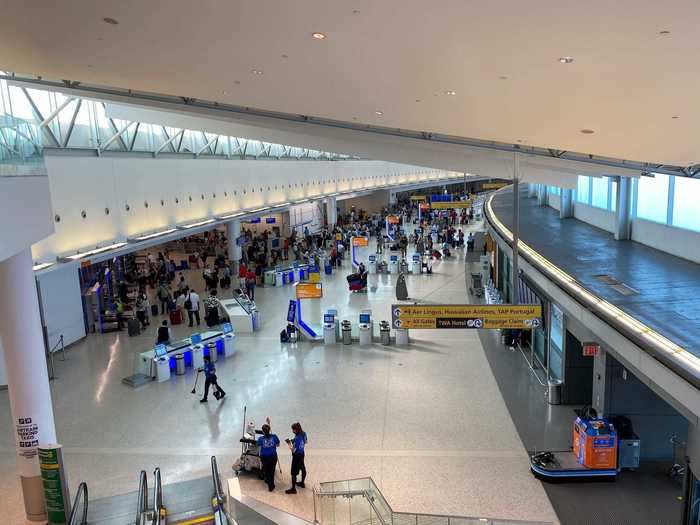 The check-in area of the terminal was reasonably busy but still nowhere near what it should have been for a Monday morning.