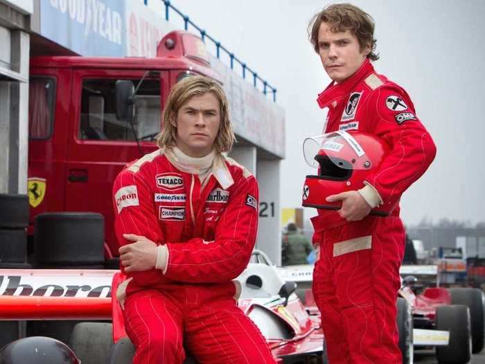 Hemsworth was James Hunt in "Rush" (2013).