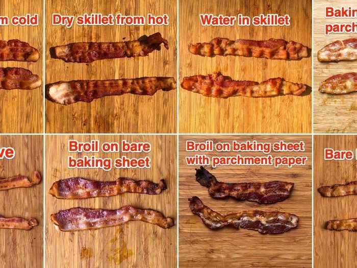 Overall, most of these methods yield great bacon. Deciding on a favorite depends on how you like the texture and how much time you have to let it cook.