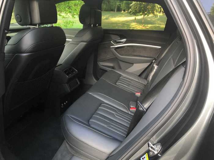 The rear seats are a roomy bench design. The legroom is adequate, and a $900 "Cold Weather" package added heaters, plus a preconditioning protocol to warm up the entire cabin.