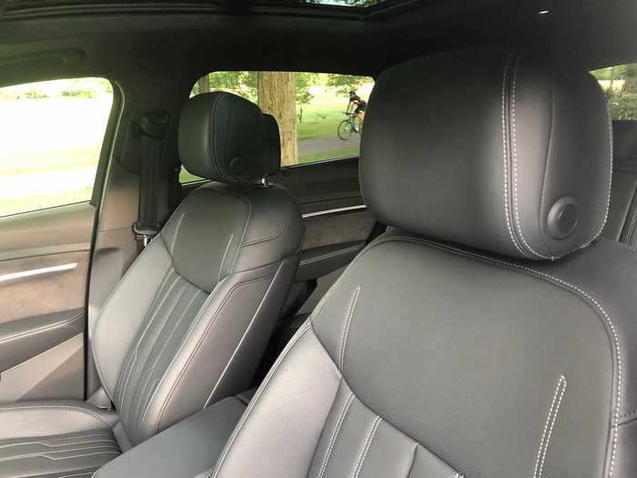 The front seats were Valcona leather, heated and cooled, part of a $7,000 "Prestige" package.