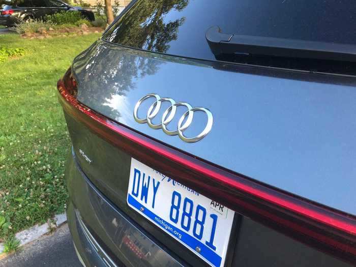 As with any Audi SUV, the four rings also appear on the rear hatch.