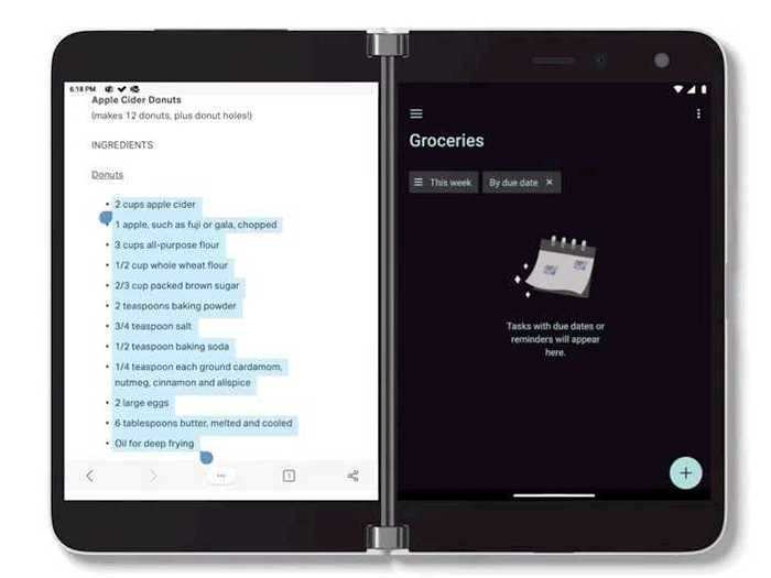 On the Surface Duo, you