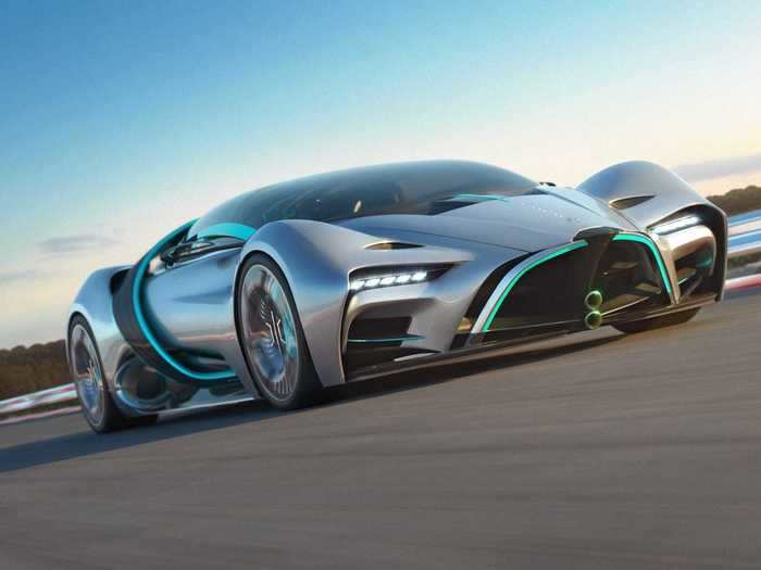 The Hyperion XP-1 is technically an electric hypercar: It uses hydrogen to generate electricity from its fuel cell. The company says the range is 1,016 miles on a tank, with a 0-60mph time of under 2.2 seconds and a 221-mph top speed.