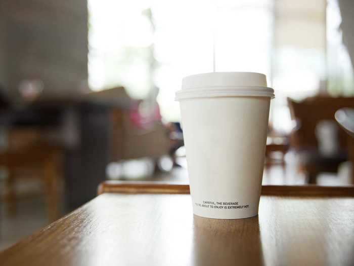 Taking your coffee to-go is frowned upon.