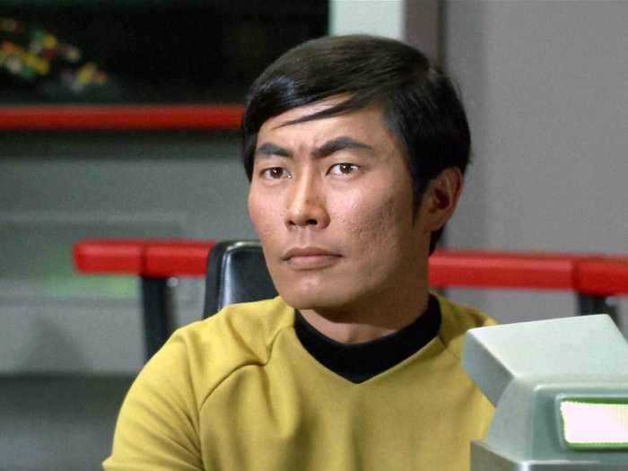 George Takei played Lieutenant Hikaru Sulu, a helmsman on the Enterprise.