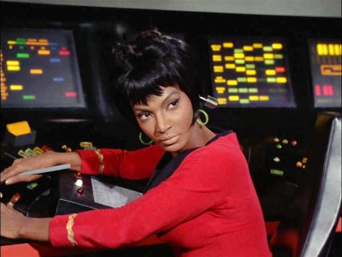 Nichelle Nichols played Lieutenant Nyota Uhura, a translator, communications officer, and linguistics expert.