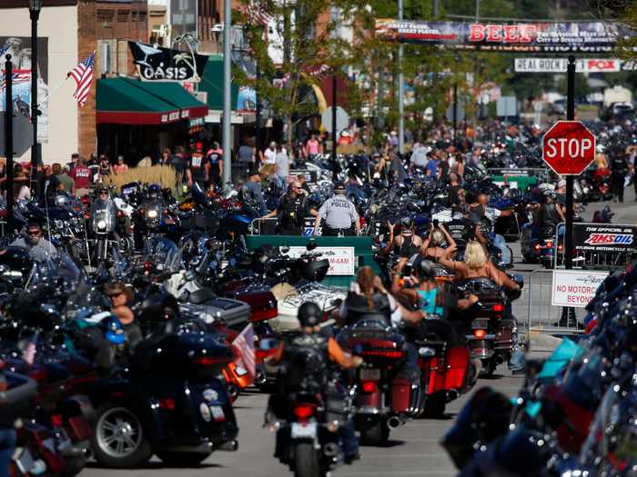 Some bikers at the rally said they enjoyed the freedom of coming together in groups, something that many states had prohibited over the last few months.