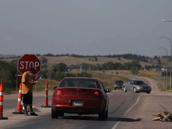 On their way, visitors might visit Bad Lands National Park, Mount Rushmore, or the nearby Native American reservations. This year, though, the Cheyenne River Tribe asked those traveling to Sturgis not to cross through the reservation in an effort to prevent the spread of COVID-19.