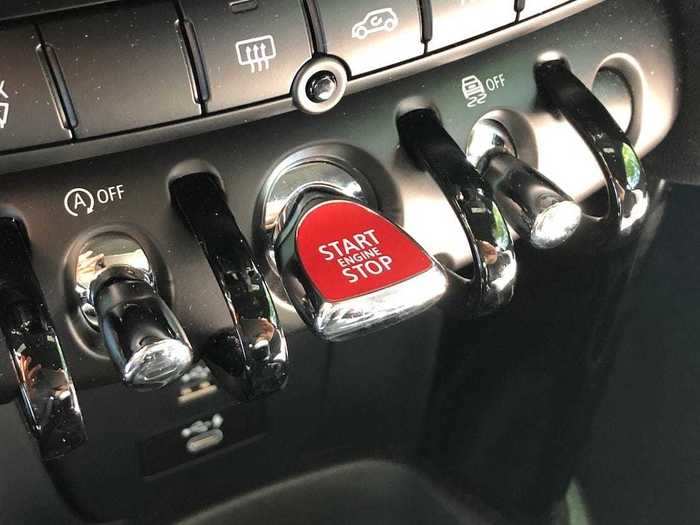 The start/stop engine switch, in bright red, is one my favorites in the entire auto industry.