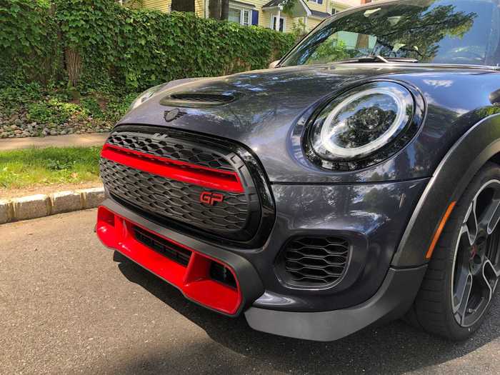 Aerodynamics abound on this MINI. The front end also incorporates downforce-inducing elements.