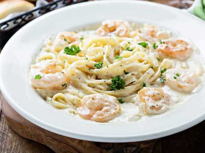 Pasta with Alfredo sauce isn