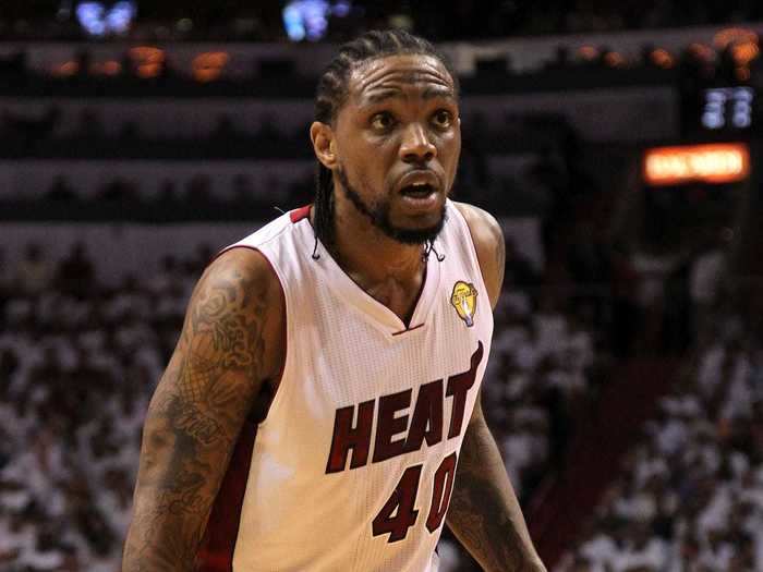 Udonis Haslem has played on the Heat for all 13 years of his career.