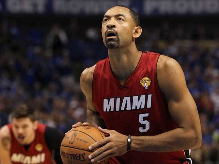 Juwan Howard joined the Heat in 2010 and was on the team for both championships.