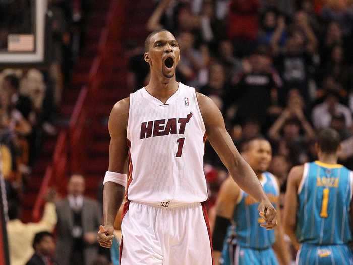 Chris Bosh signed with the Heat in the summer of 2010 after posting five All-Star seasons with the Raptors.