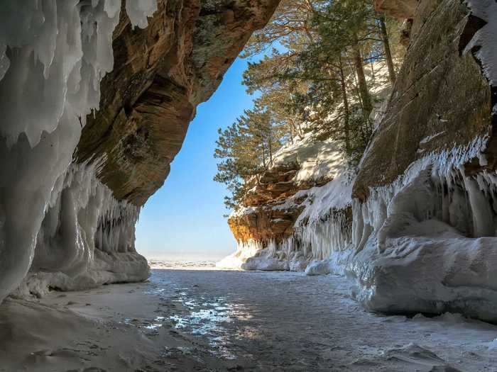 The Apostle islands — 21 Wisconsin islands in Lake Superior — have beaches, lighthouses, and shipwrecks to keep visitors busy.