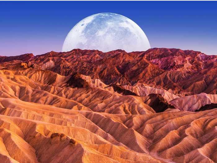 Death Valley National Park in California features stunning, otherworldly rock formations.