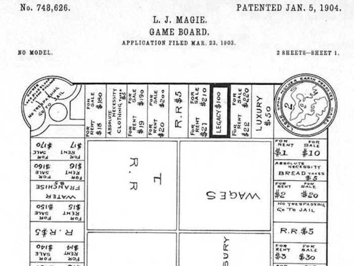 A precursor to Monopoly, Lizzie G. Magie designed and patented the Landlord