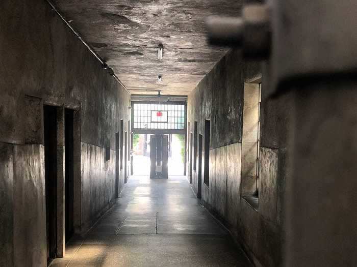 Inmates would enter the prison through this hallway and go through the intake process.