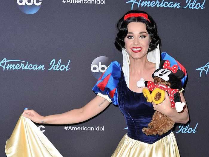 For a Disney-themed episode of "American Idol" that year, Katy Perry dressed like Snow White.