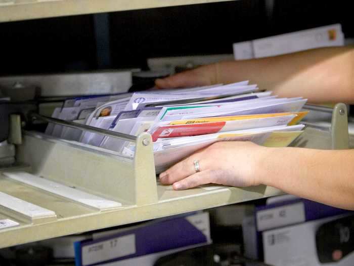 While it varies by location, election-related mail is often sorted by hand.