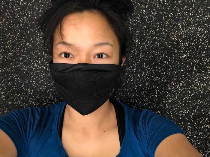 After that, I did ab workouts. The mask became slightly more restrictive as I was laying down. I could still breathe easily.