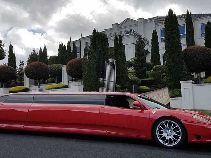 The Ferrari limo currently rents for $1,000 AUD per hour, and up to $5,000 AUD for a wedding — so it may be a solid business proposition.