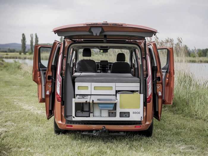 The Roamer comes in three sizes and options for up to almost $4,000 for the full set (bed, kitchen, storage, and frame).