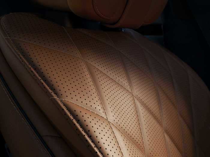 And quilted and perforated leather seats.