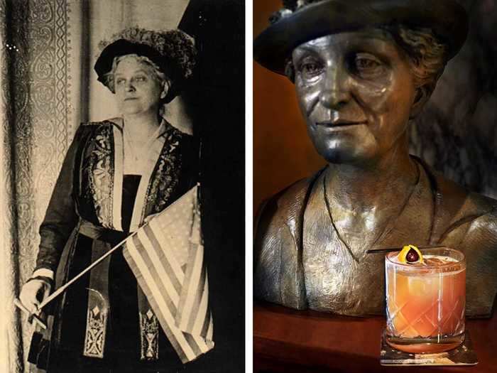 A new suffrage-themed cocktail service includes drinks named after famous suffragists like Carrie Chapman Catt, who led the lobbying campaign at The Hermitage and went on to found the League of Women Voters.